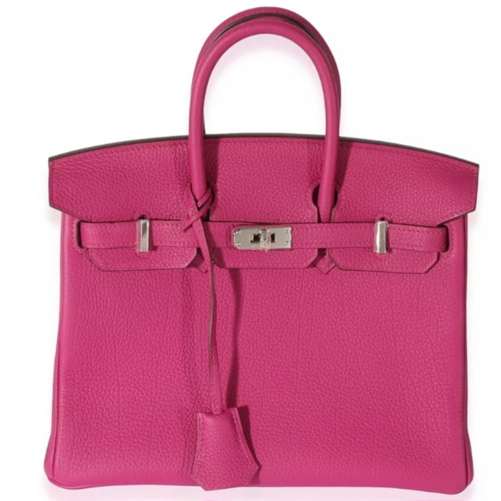 COPY - -Stunning like birkin not designer REAL LEATHER bag fucshia pink …sz35